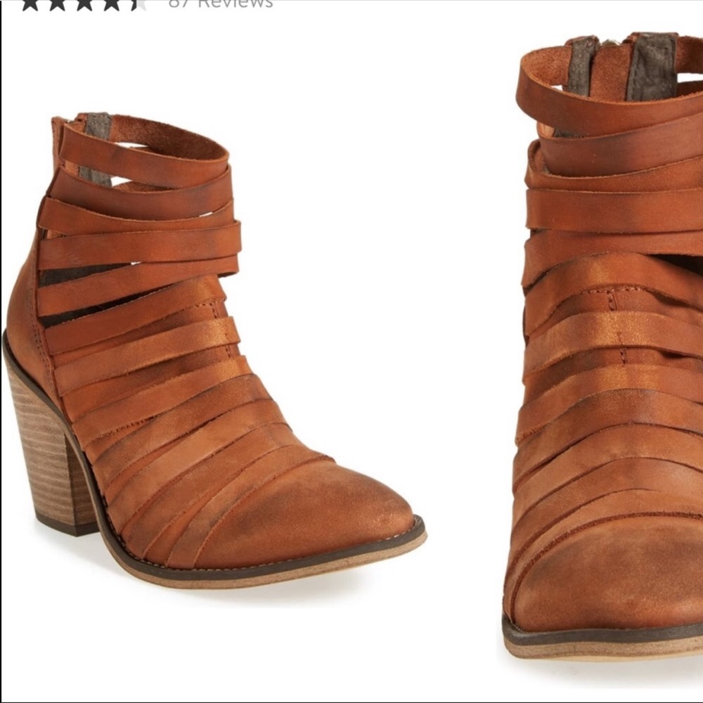 Free People Hybrid Strappy Leather Bootie